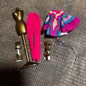 Topper Dawn doll clothes Rock Flowers clone Sock it To Me w/original ribbon shoe
